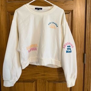 Sunny Days White Sweatshirt by